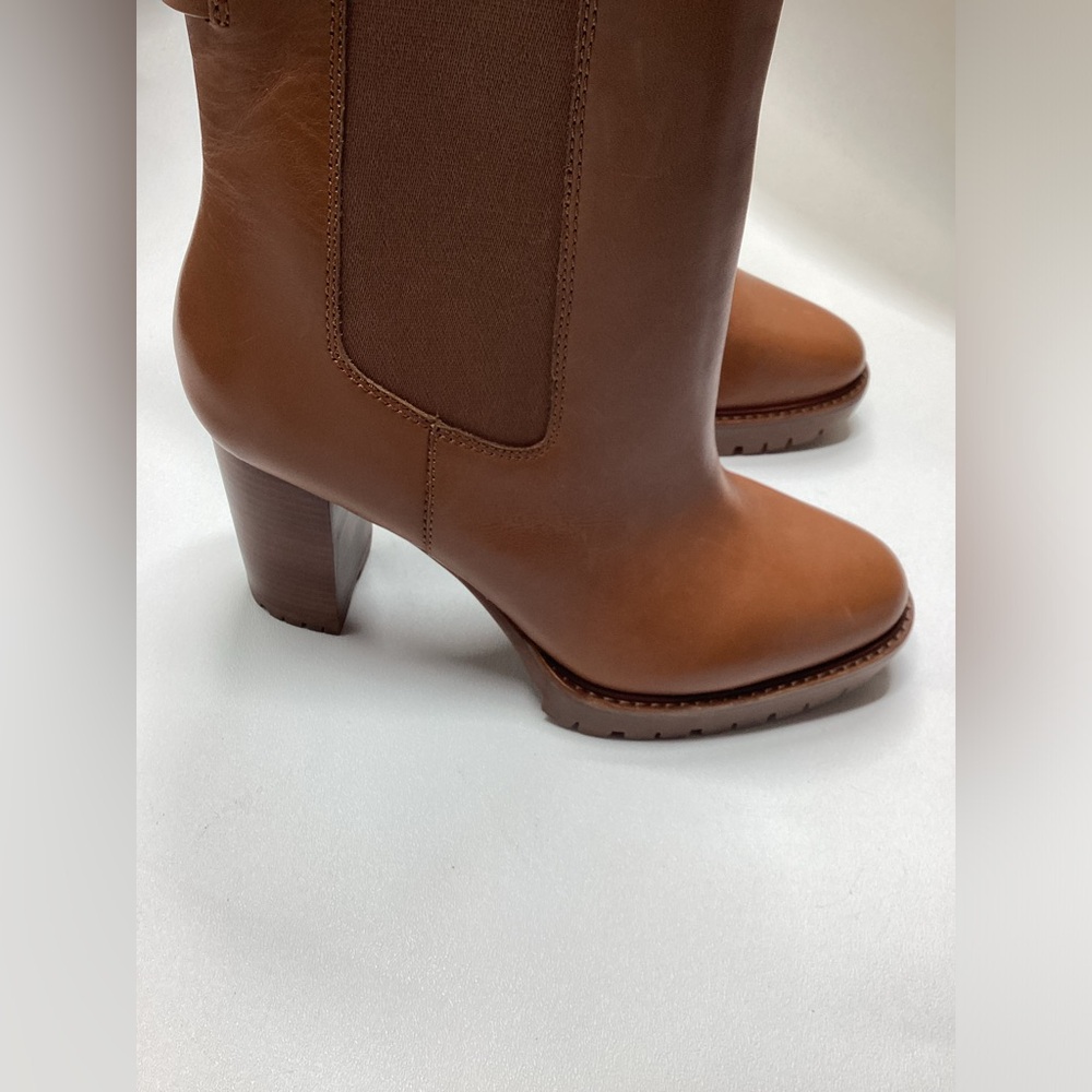 Ralph Lauren Myla Cognac Leather Bootie - Picture 6 of 11